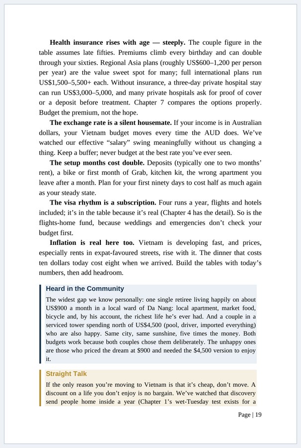 Interior page — Heard in the Community and Straight Talk boxes